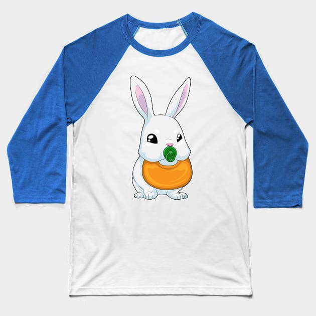 Rabbit Bib Pacifier Baseball T-Shirt by Markus Schnabel